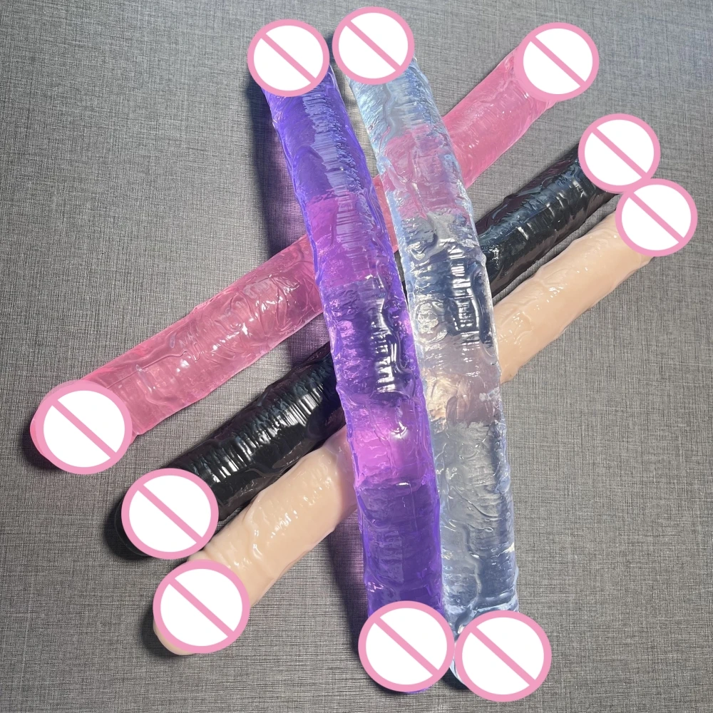 big thick Double Dildo 16.5 Inch 42cm L  dual glan penis for Women Gay Lesbian Double Ended Dong Sex Toy Sex Product