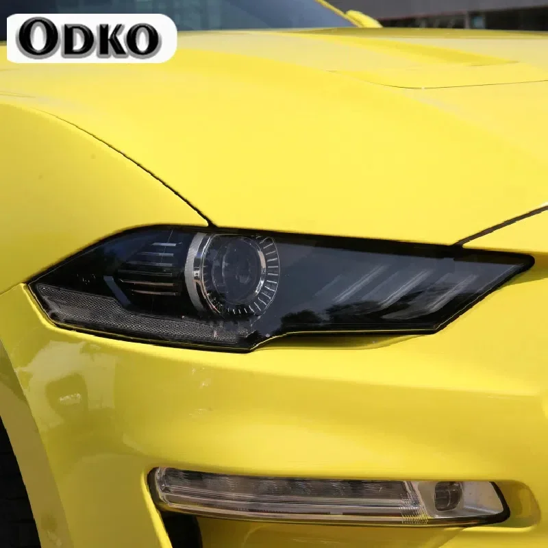 For Ford Mustang 2018-Present Shelby GT500 Car Headlight Taillight Protection Tint Film Smoke Black Transparent TPU Sticker