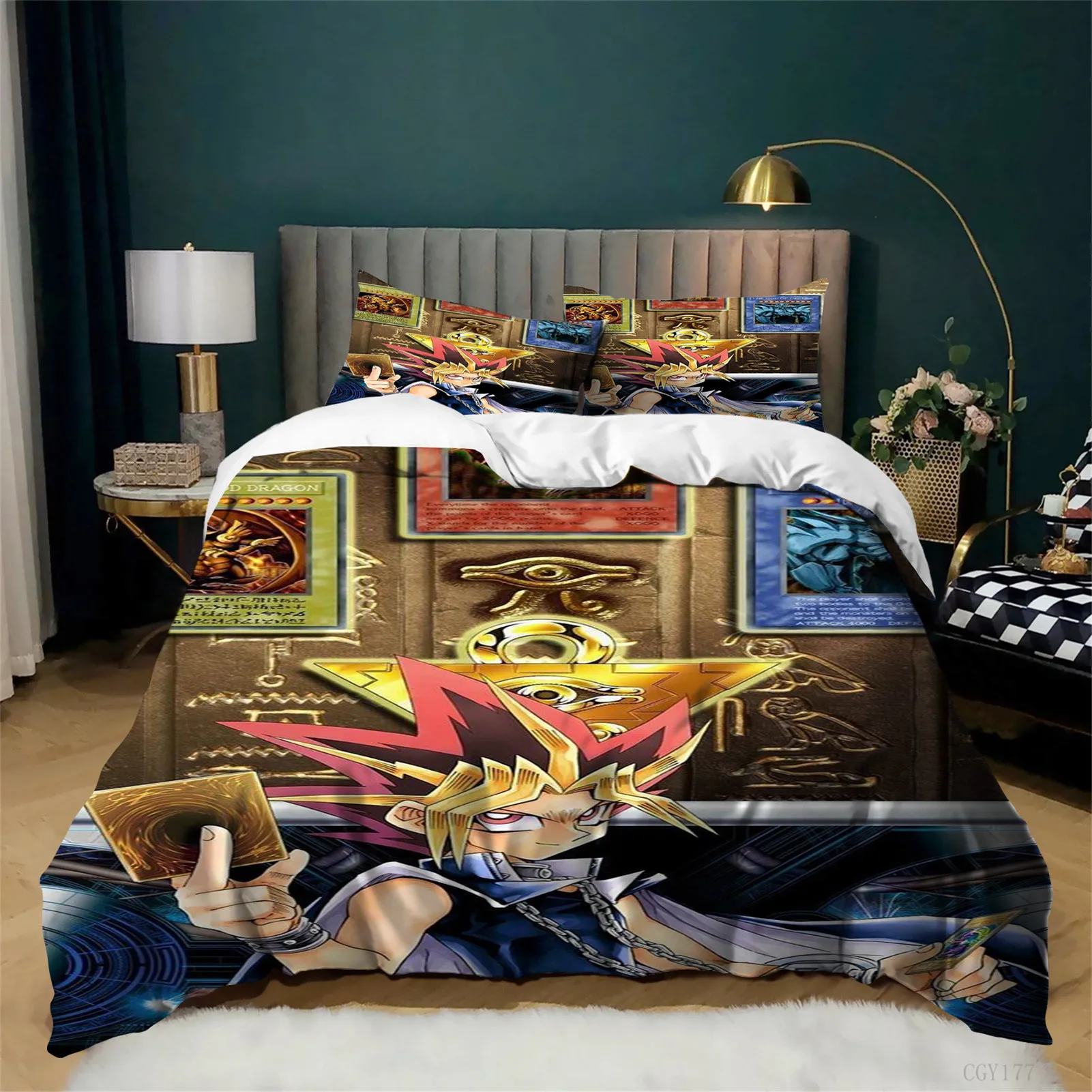 

Ю-Ги-О! Комплект пододеяльников: легкий, всесезонный, ультрамягкий, 3 предмета, для декора комнаты, полноразмерный, для мальчиков