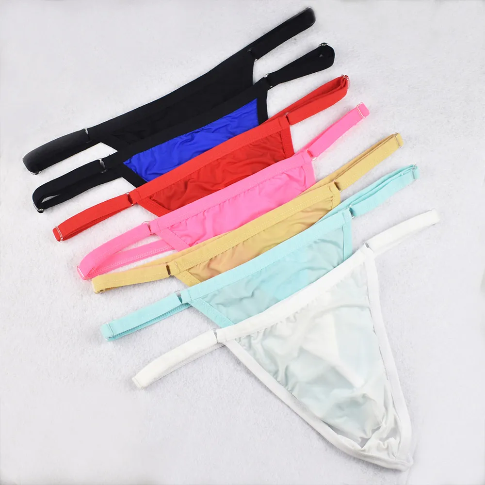 Sexy Sheer Men's Thongs - Quick-Dry Underwear with Adjustable Waist (66-110CM) for Comfort & Intimate Wear image 2