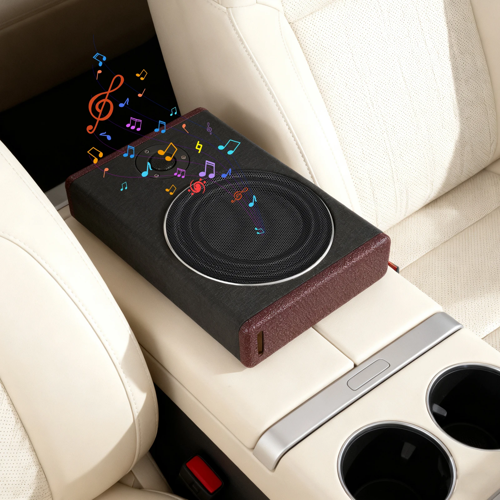 Auto-Stereoanlage 8-Zoll 600W Auto-Audiosystem Schwarzer Vollbereichs-Subwoofer Kabelgebundenes Elektrisches Audio-Equipment