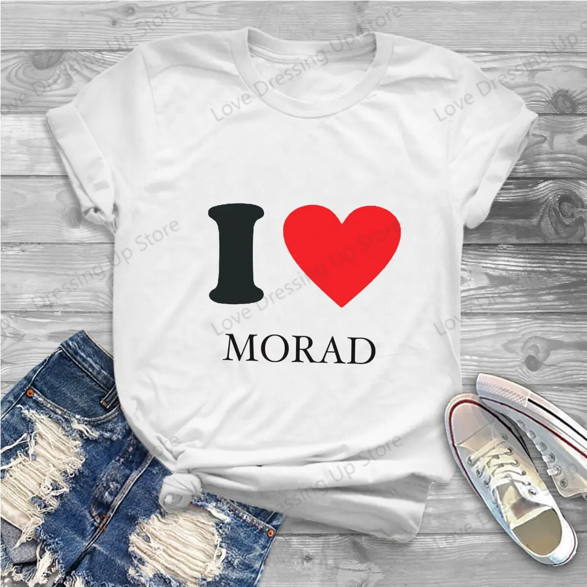 FANS MORAD TShirt for Woman Morad Harajuku Casual Short Sleeve Polyester T-Shirt Special