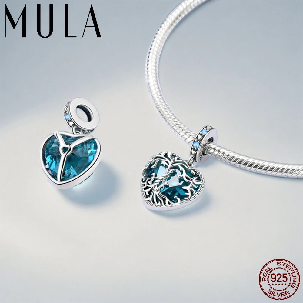 مولا 1 قطعة 925 شجرة الحياة الفضية الوالدين والطفل السحر صالح الأصلي ثعبان سلسلة سوار DIY بها بنفسك مجوهرات هدية للنساء