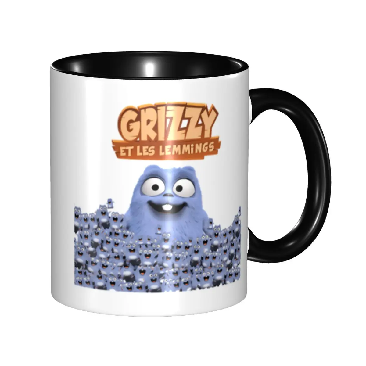 

Happy Lemmings Tabodi And Grizzy Cartoon Coffee Mug DIY Customized Ceramic Mug Cup Creative Gift