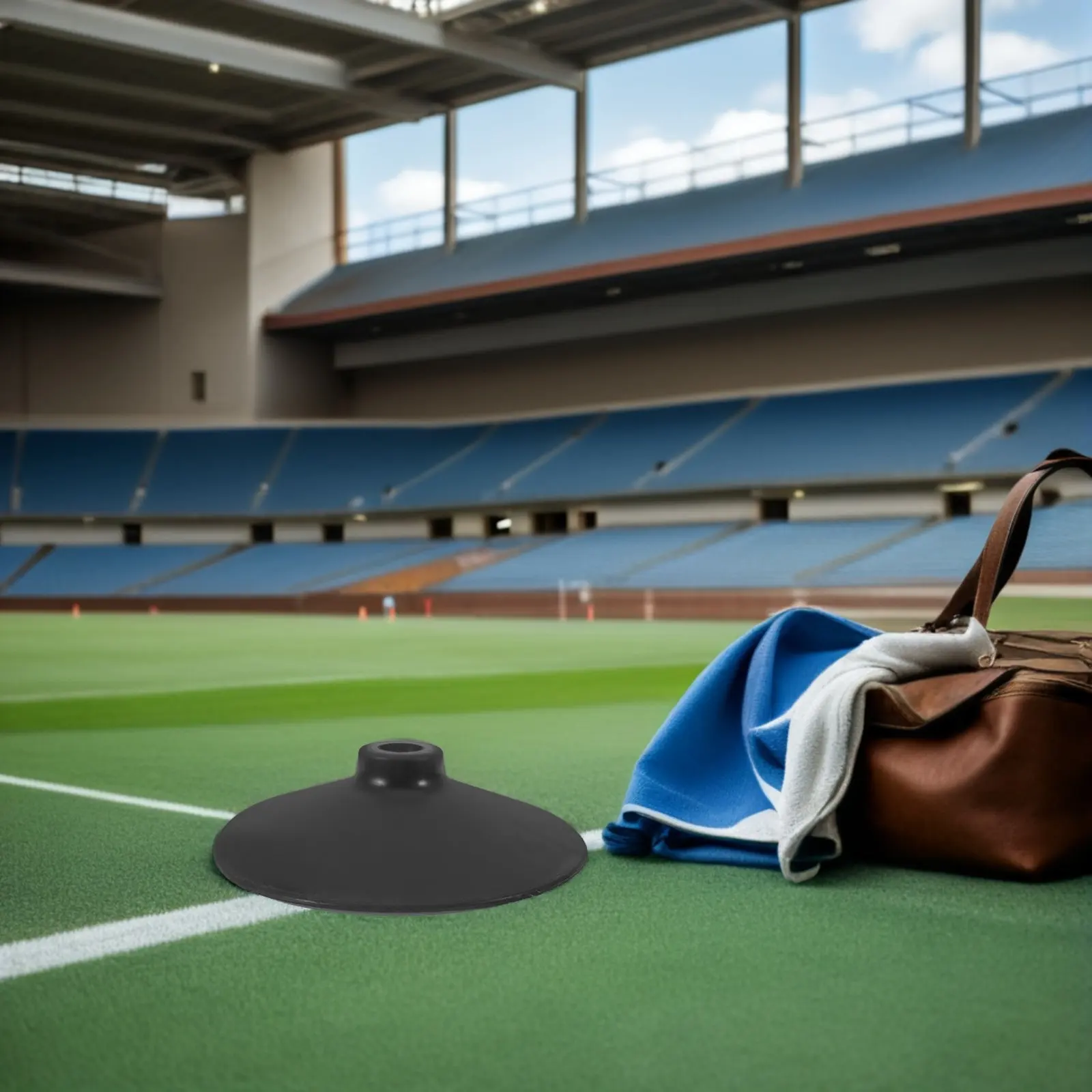 Agility Pole Rubber Base 8.3 Inch Heavy Duty 1Kg Training Base Holder for Soccer Basketball Speed Agility Drills Indoor Outdoor