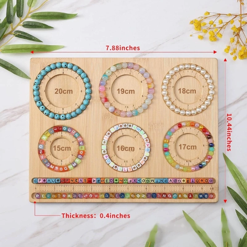 Convenient Bead Mat Tray Wood Bead Board for Jewelry Making Beading Tray DIY Craft Essential Tool for Jewelry Crafters