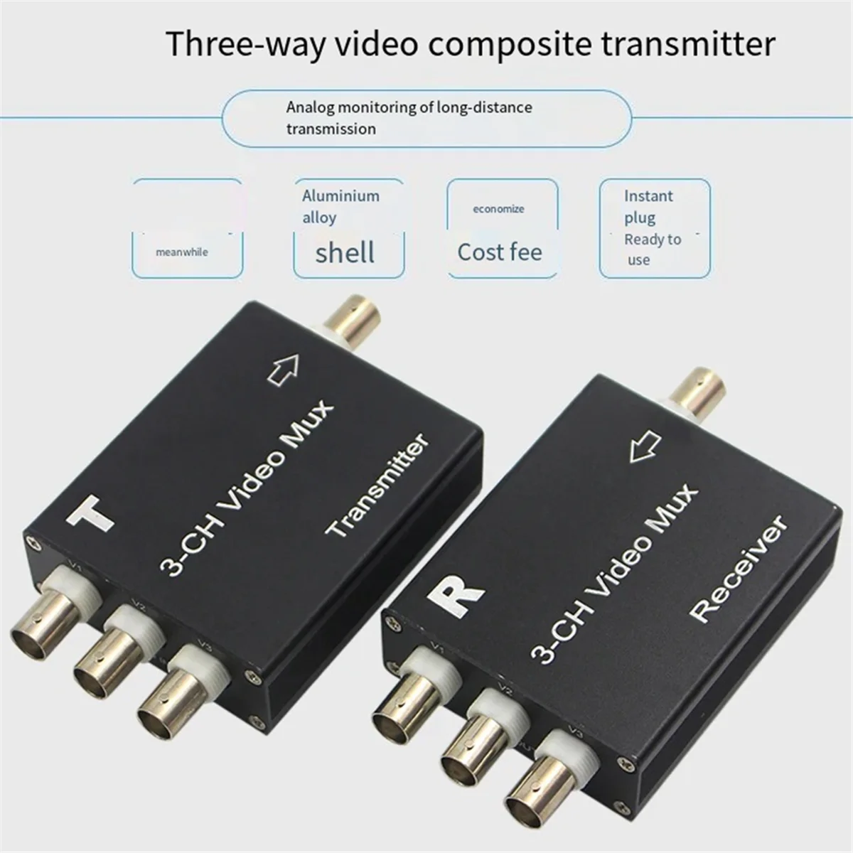 3-drożny multiplekser wideo AAAE, analogowy sygnał monitorujący jeden na trzy, wielokanałowa kamera z jednoliniową komunikacją