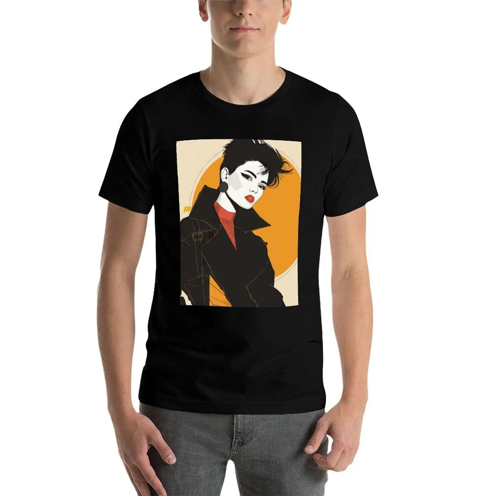 

Kate - Ode to Patrick Nagel T-Shirt man t shirt cotton man t shirt graphic T-Shirt