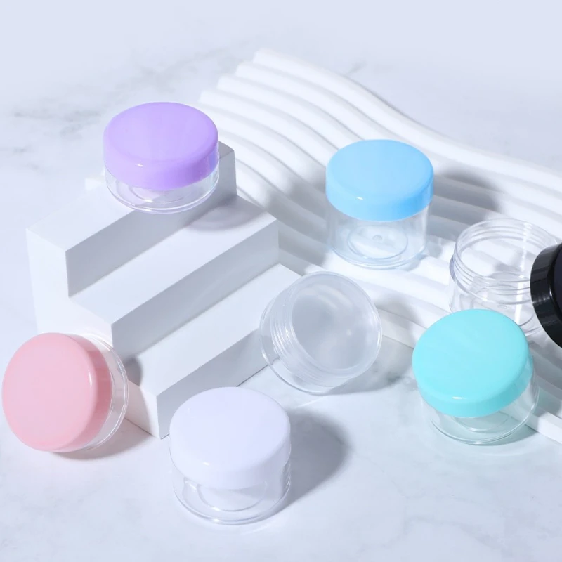 5/10PCS Cream Box Cream Bottle Trial Sample Empty Container Make Up Vials Face Cream Sample Pots Gel Box Transparent Bottling