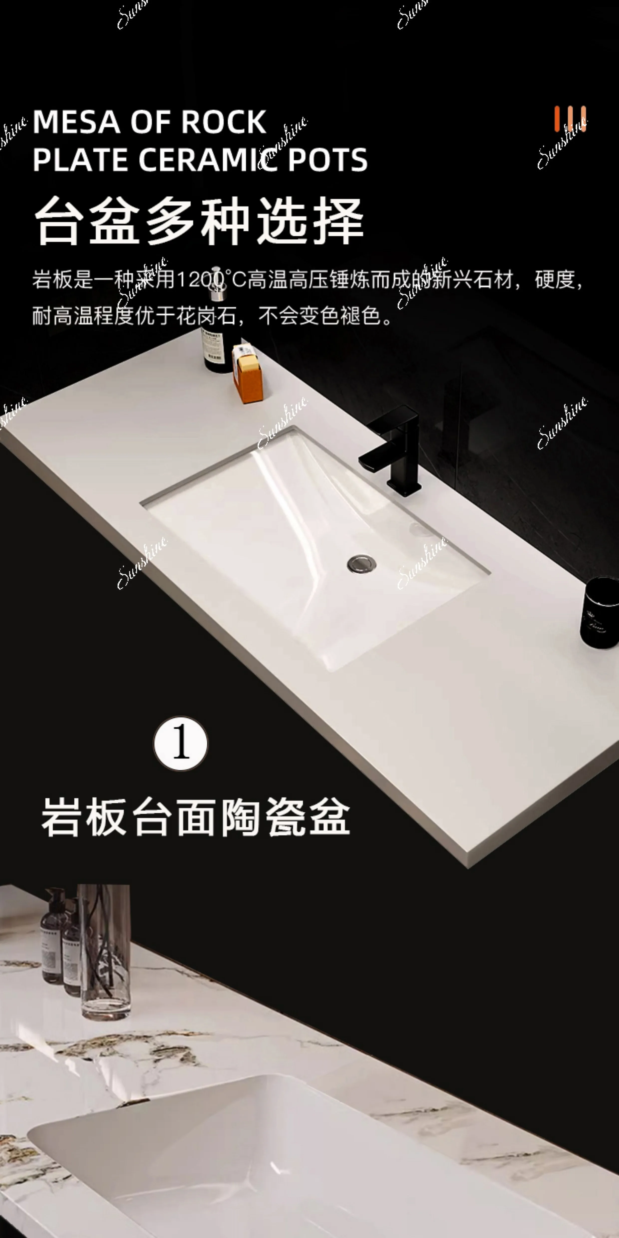 Slate Seamless Integrated Basin Bathroom Cabinet American, Oak Hand Washbasin Combination Toilet