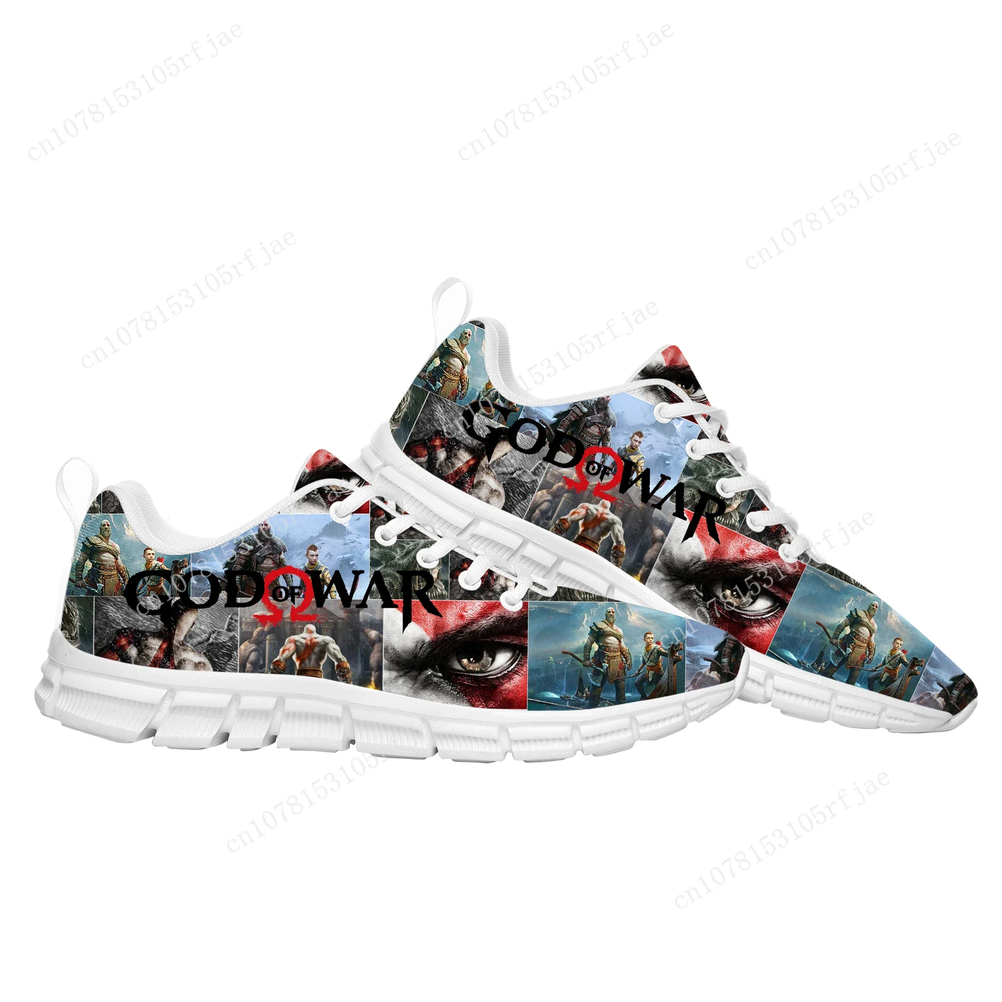 

God of War Sports Custom Shoes High Quality Hot Cartoon Game Mens Womens Teenager Sneaker Fashion Tailor Made Couple Built Shoes