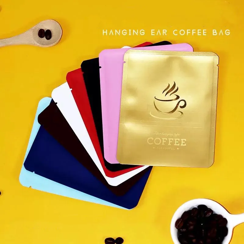 

Aluminum Foil Coffee Filter Packaging Bag Small Coffee Pouch Hanging Ear Drip Coffee Bag