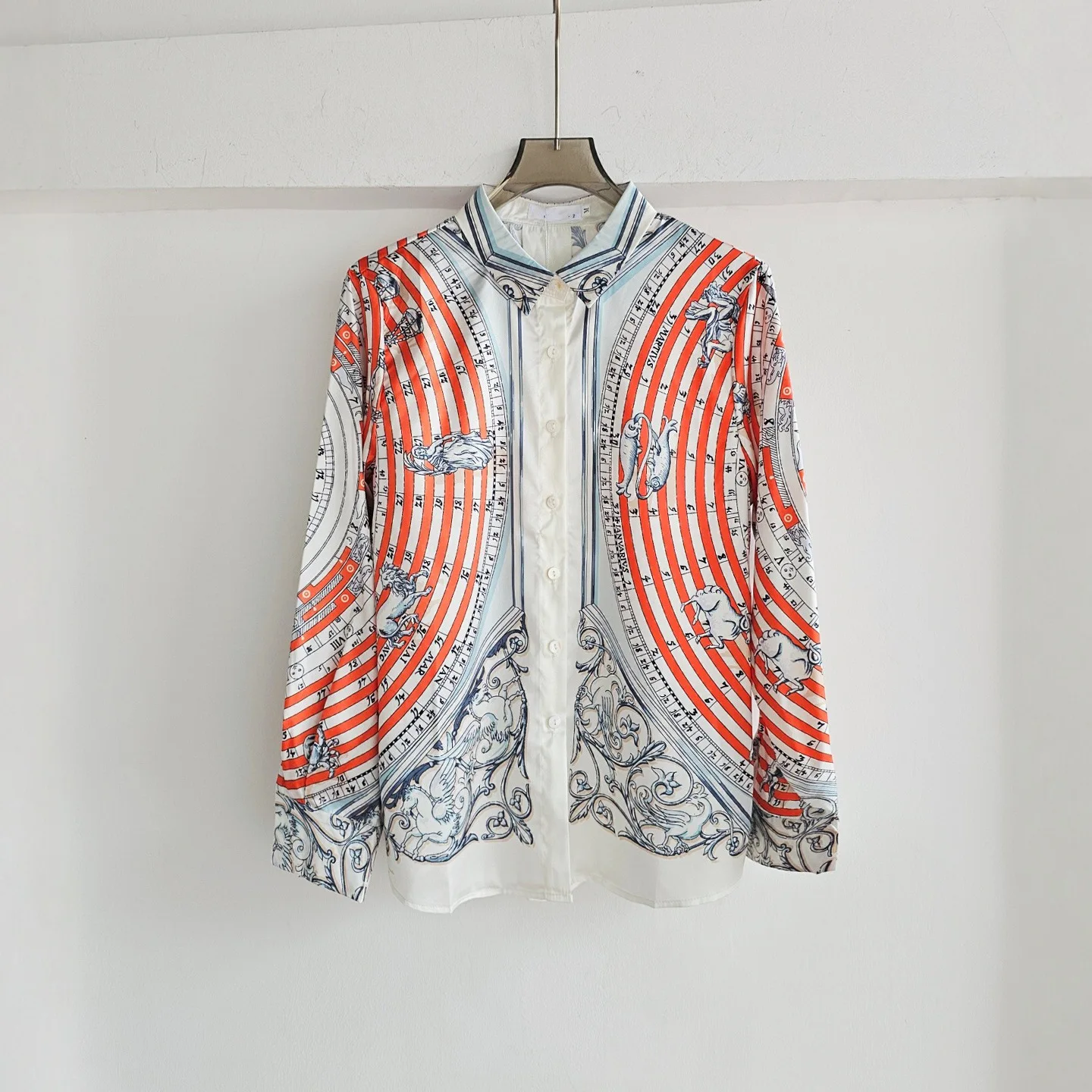 

Новейшая эксклюзивная женская рубашка в винтажном стиле с отложным воротником, длинным рукавом, модным принтом и фирменным дизайном. Блузка для женщин.