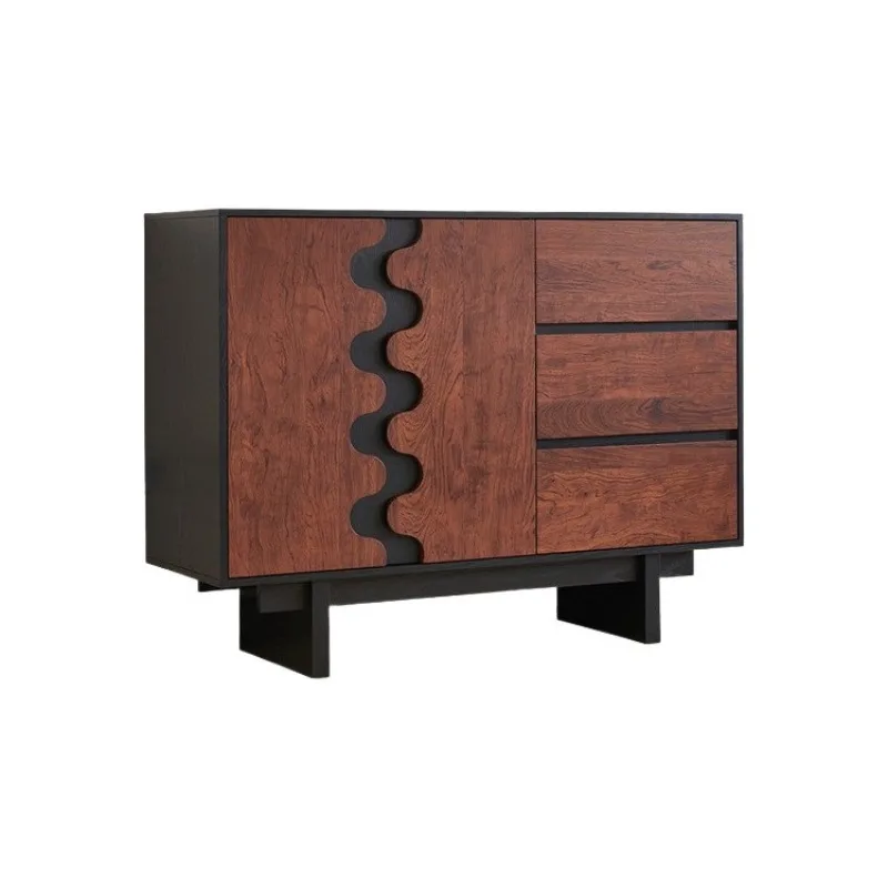 Medieval style dining side cabinet, living room storage locker, bedroom locker, solid wood side cabinet, balcony locker