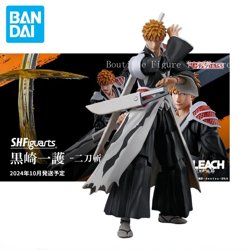 

Pre-sale Original Bandai S.H.Figuarts BLEACH Shinigami Kurosaki Ichigo DUALZANGETSU Figure Anime Model Toy Collect Action Gift