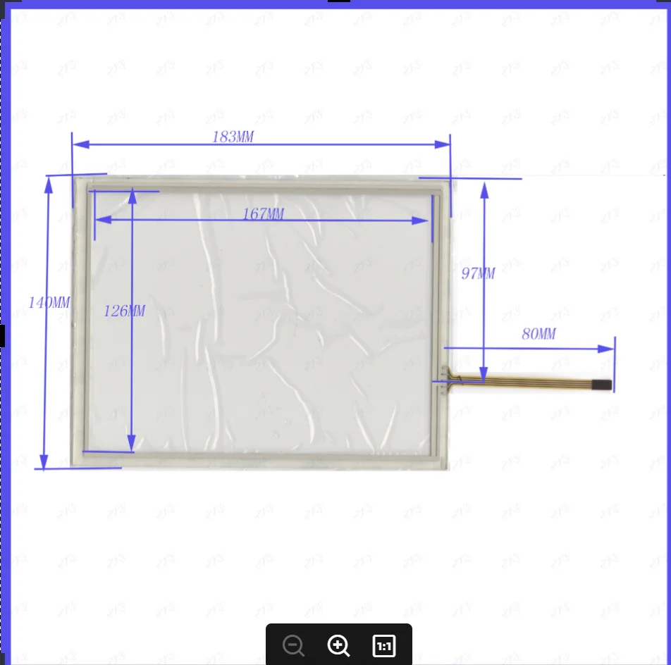 ZhiYuSun  8056 183mm*140mm 8inch 4-wire resistive touch panel for Car DVD, 183*140 GPS Navigator screen  glass