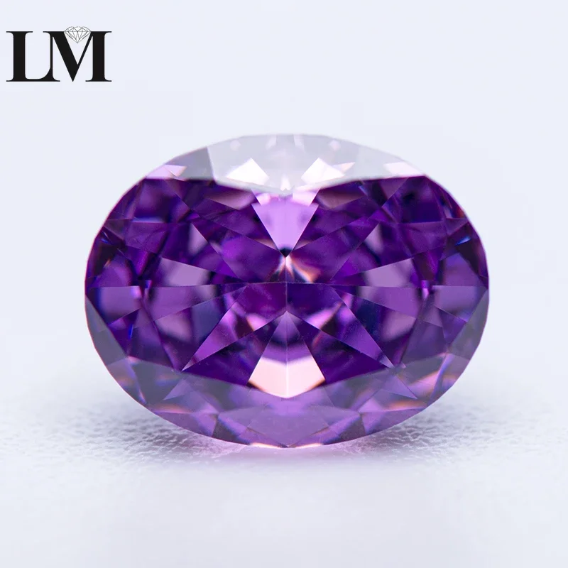 

Cubic Zirconia 4k Crushed Ice Cut Purple Color Oval Shape 5A Grade Extremely Shiny Quality Lab Synthetic Cz Stone Women Jewelry