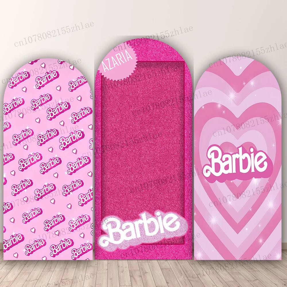 

Barbie Birthday Party Pink Arch Photo Backdrop Birthday Party Banner Photo Background