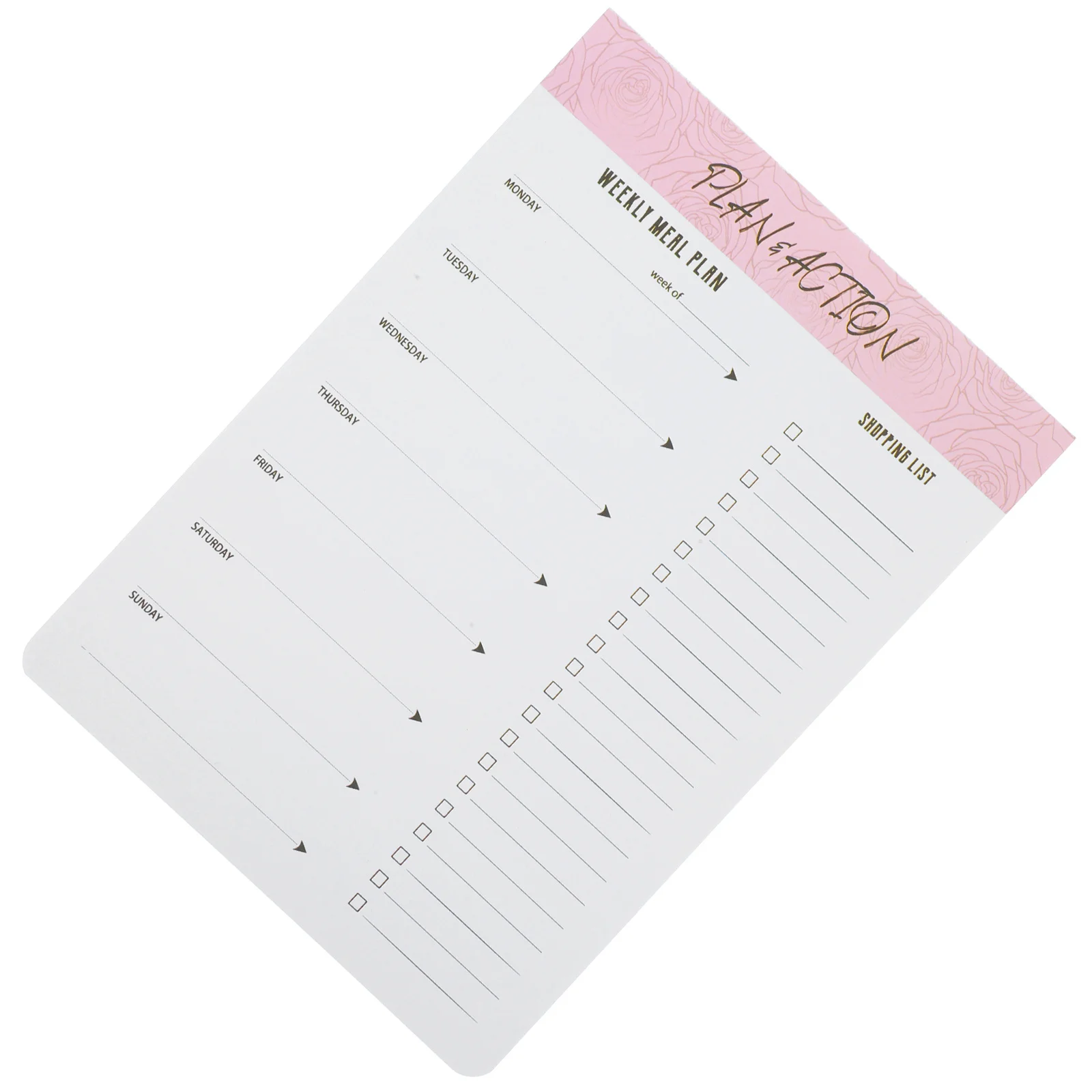 مفكرة مخططة غذائية، لوحة مذكرة محمولة مدمجة للكتابة اليومية وأفكار الرسم للاستخدام المنزلي والمكتب، صغيرة متعددة الوظائف