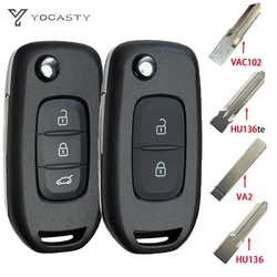 YOCASTY CWTWB1G767 For Renault Kadjar Captur Megane3 Symbol Dacia Duster Logan2 Smart Flip Car Key Shell Case Cover