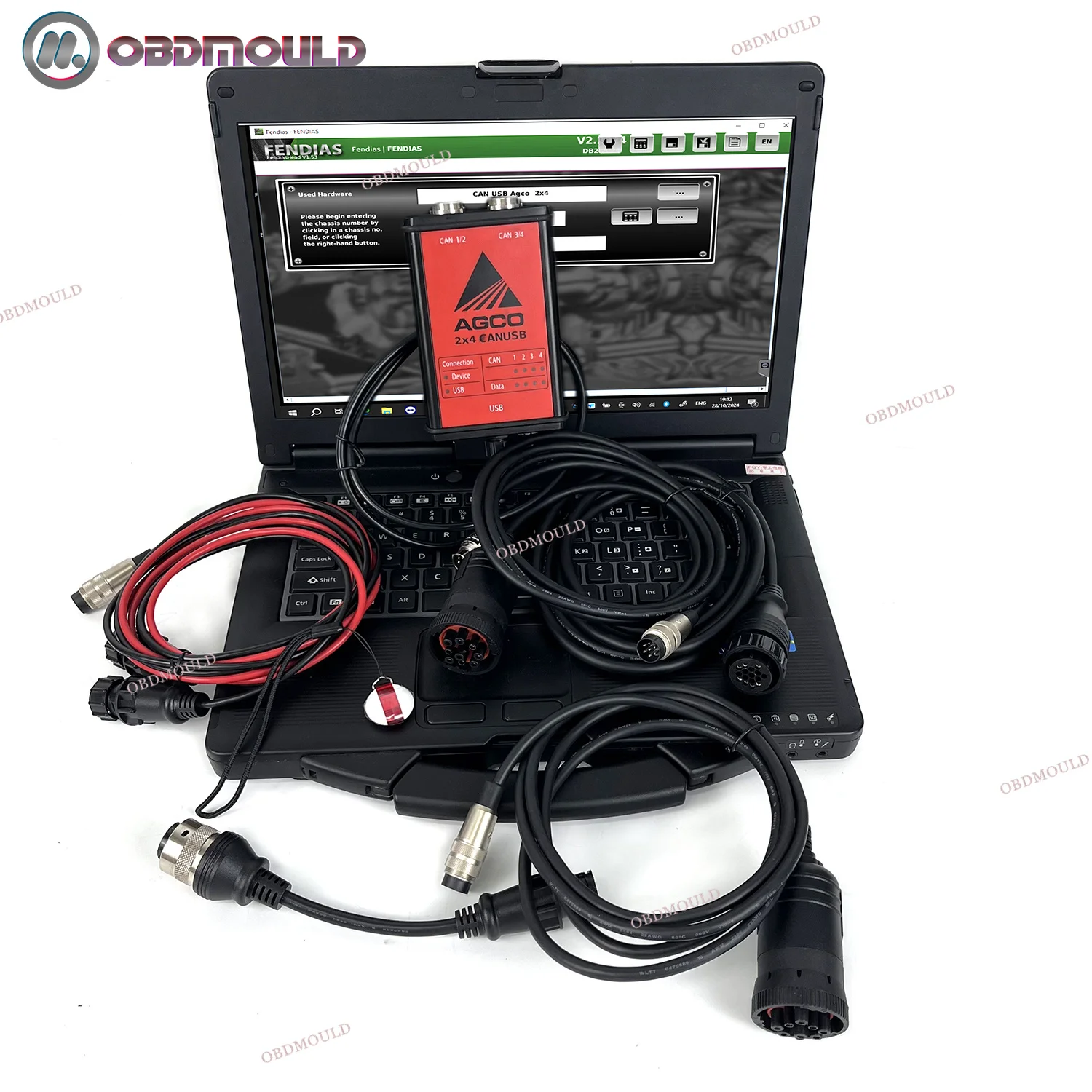 

Ready to use for AGCO CANUSB Interface Electronic Diag Tool for AGCO EDT agricultural machinery FENDT tractors with CF53 laptop