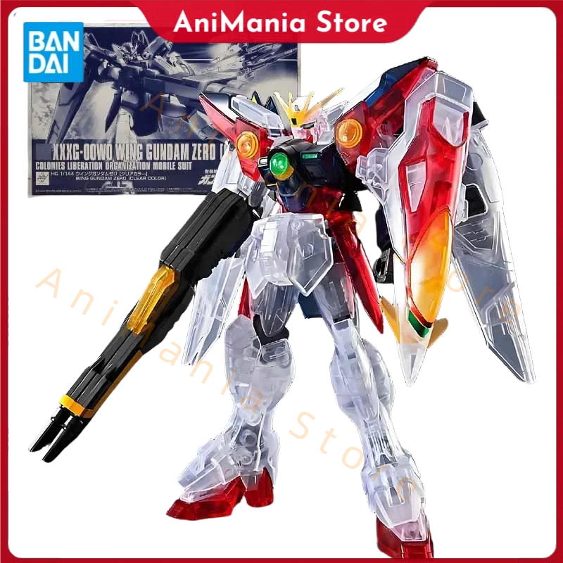

Bandai Original GUNDAM HG Series XXXG 00W0 WING GUNDAM ZERO CLEAR COLOR Anime Action Figure Assembly Model Toys For Children