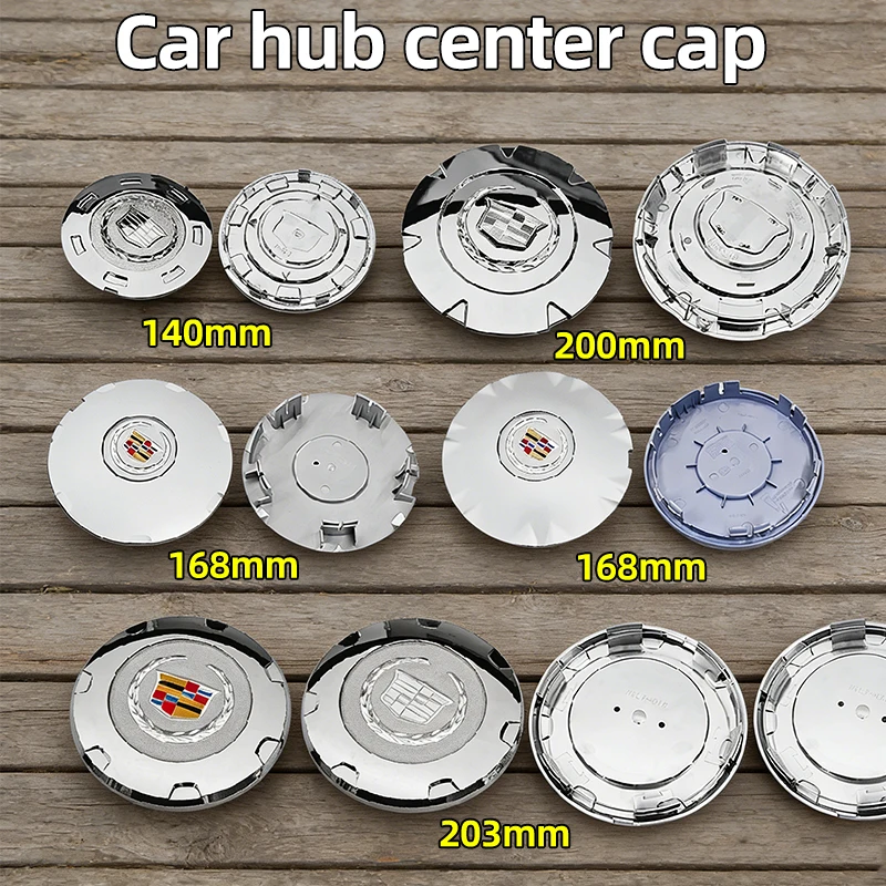 140mm 168mm 200mm 203mm 4 peças Calotas de Centro de Roda Acessórios para Cadillac Escalade SRX Emblema de Pneu Automotivo Estilização de Carro