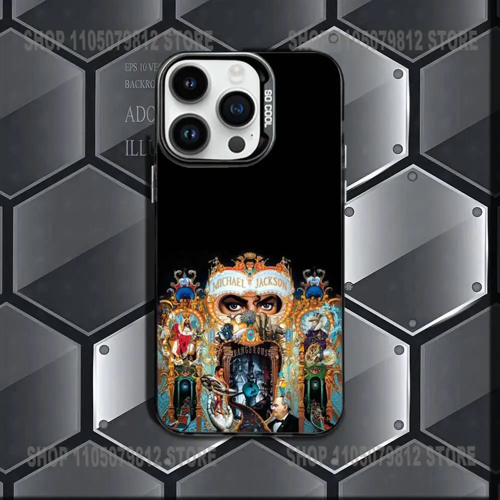 Funda de teléfono Singer m-michael j-juackson para iPhone 16,15,14,13,12,11, Mini,Pro,E,MAX negro caramelo mate cubierta a prueba de golpes