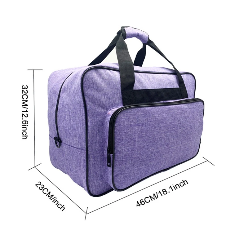 Anti Scratch Sewing Machine Bag With Handles Storage Case Zipper Closure Large Capacity Bag For Sewing Accessories