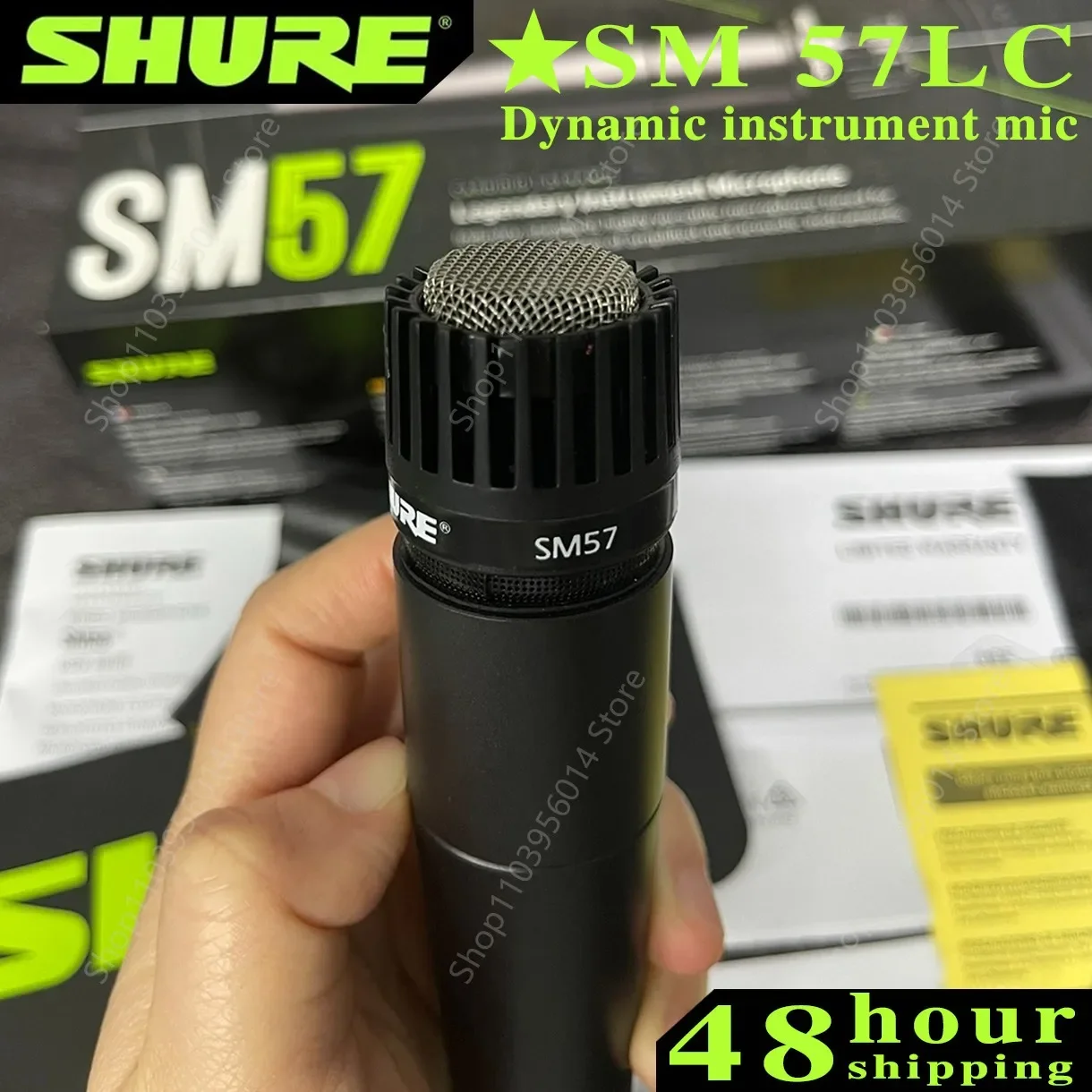 SHURE SM57 Legendary Instrument Dynamic Microphone Professional Wired Handheld Cardioid Karaoke Mic for Stage Studio Recording