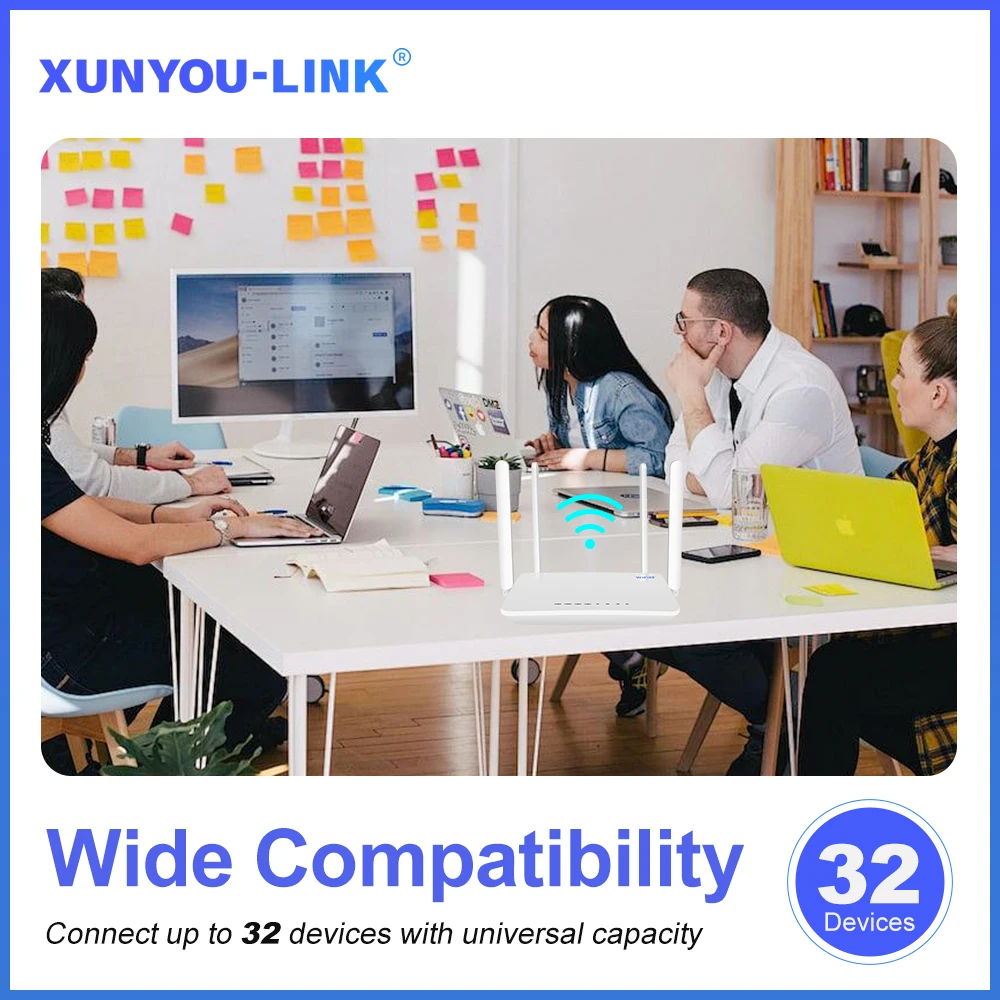 XUNYOU-LINK WiFi 6モデム 4G LTE WIFIルーター 300Mbps高速 32台接続対応 ワイヤレスホットスポット 4G SIM Wifiルーター