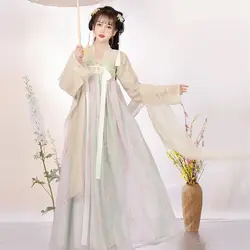 Hanfu chino antiguo para mujer, disfraz de Hada, vestido de baile, traje de fiesta, conjuntos de Hanfu verde y rosa para mujer de talla grande XL