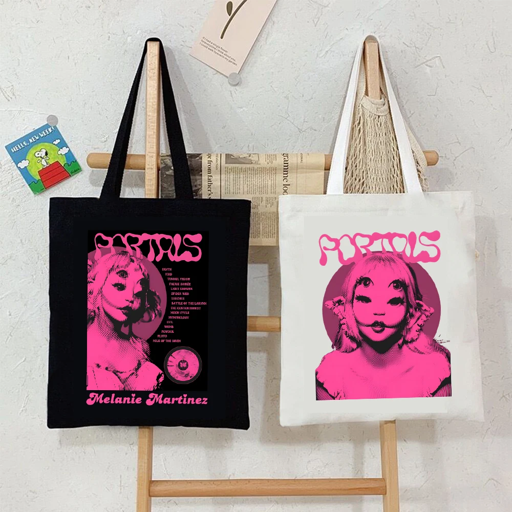 2024 Canvas Tote Bag for Women Melanie Martinez Handbag Handbag Vintage Y2K Aesthetics Tote Bag Singer Music Female Shoulder Bag