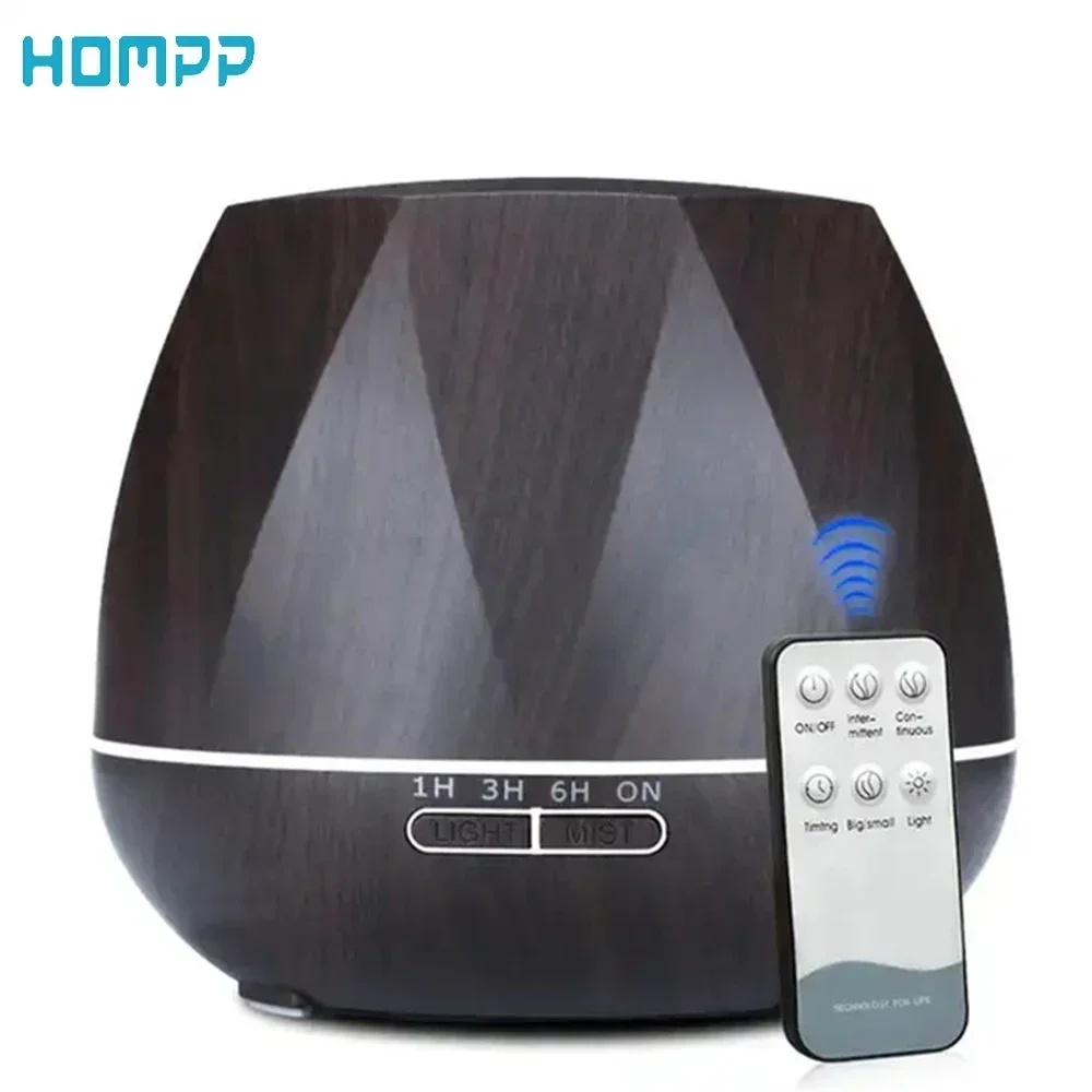 Air Remote Control Humidifier Ultrasonic Atomization Prismatic Aroma Diffuser Timer 500ml Gift for Home Office Mist Sprayer