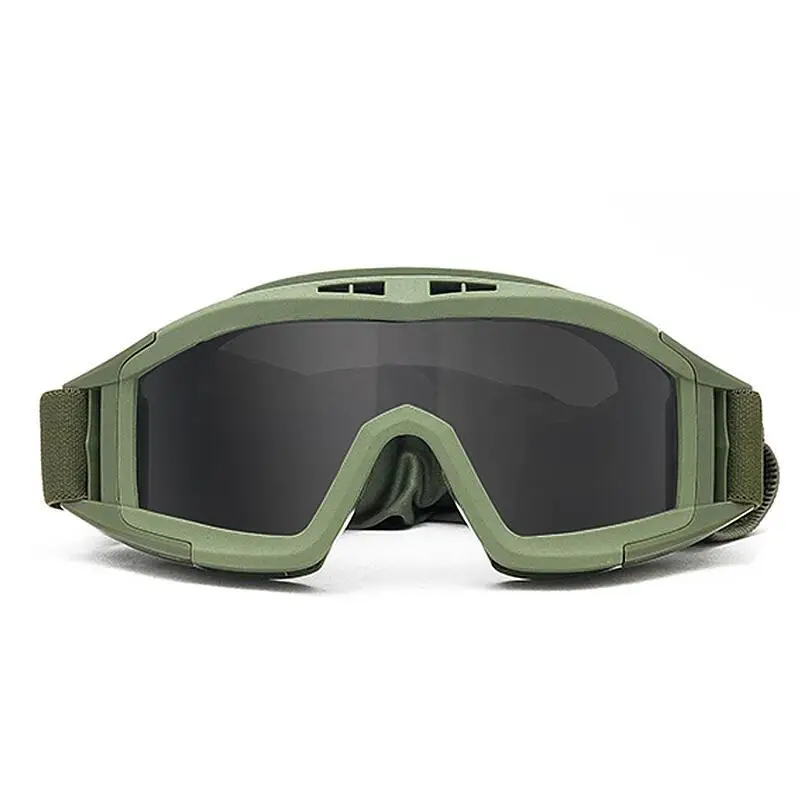 Airsoft tactische bril 3-lens winddicht stofdicht schieten motorcross motorfiets bergbeklimmen bril CS veilige bescherming