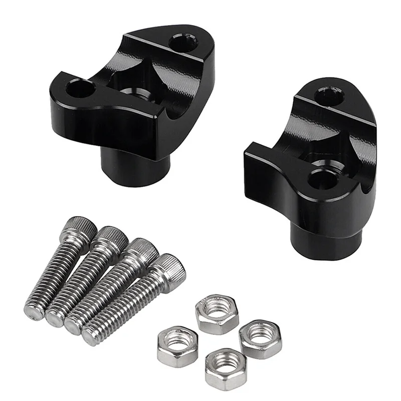 Black 1In Handlebar 1 1/2In Risers For Dyna Softail Sportster XL 883 1200 Accessories - Image 2