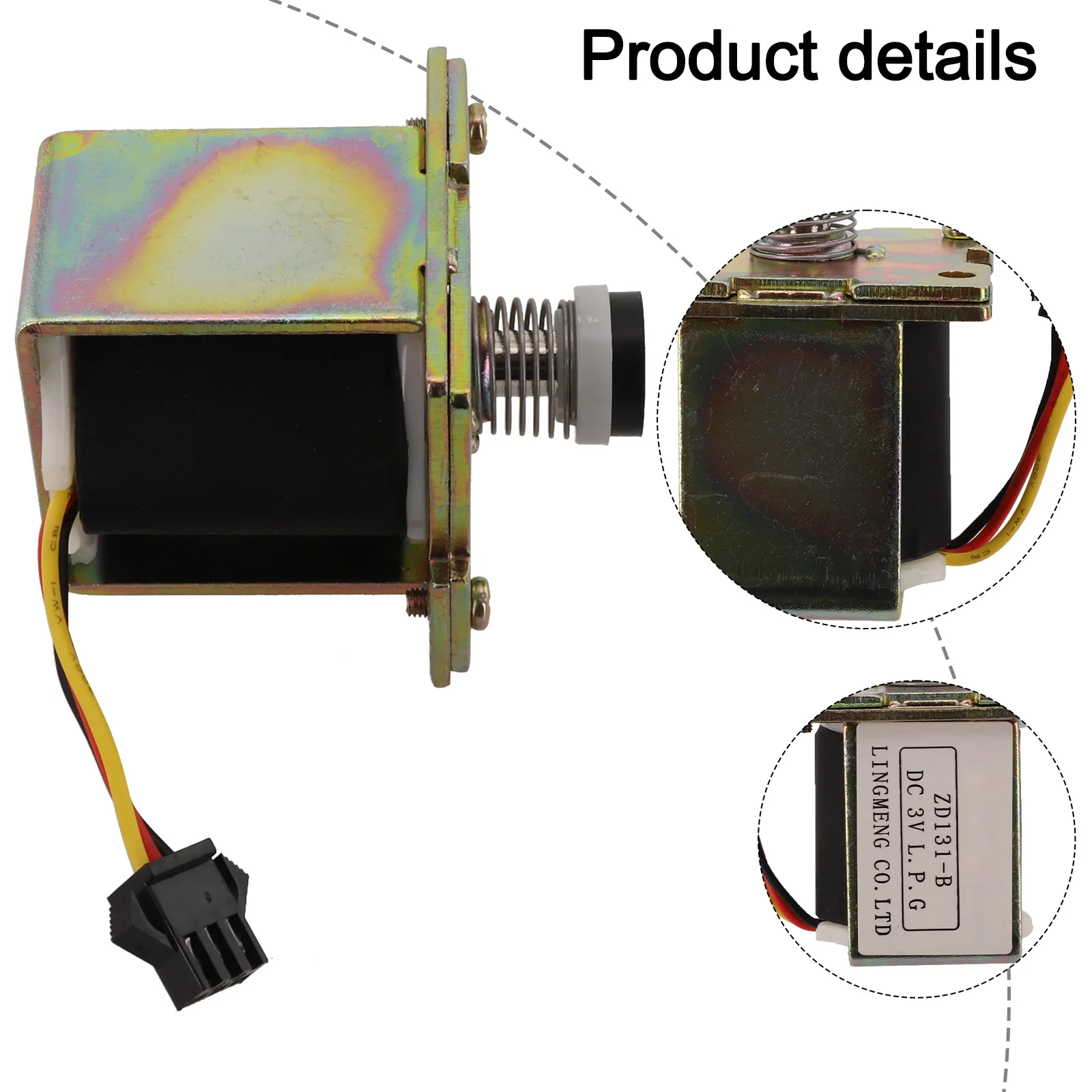 Accesorio de válvula de gas Válvula solenoide DC3V Control de calentador eléctrico Solución conveniente elaborada de materiales seguros