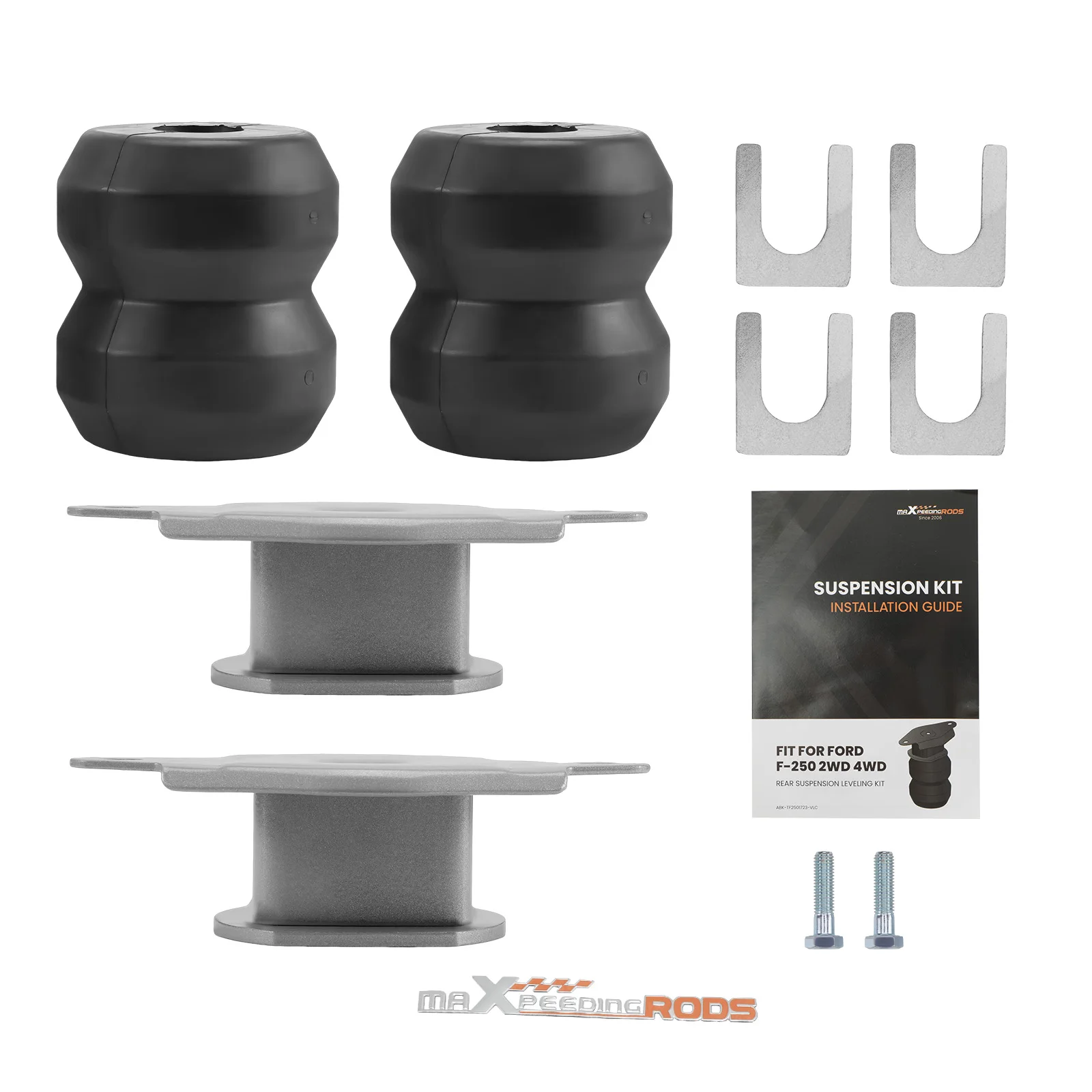 MaXpeedingrods Rear Suspension Helper Spring Kit for 2017-2023 Ford F-250 Super Duty 2WD 4WD