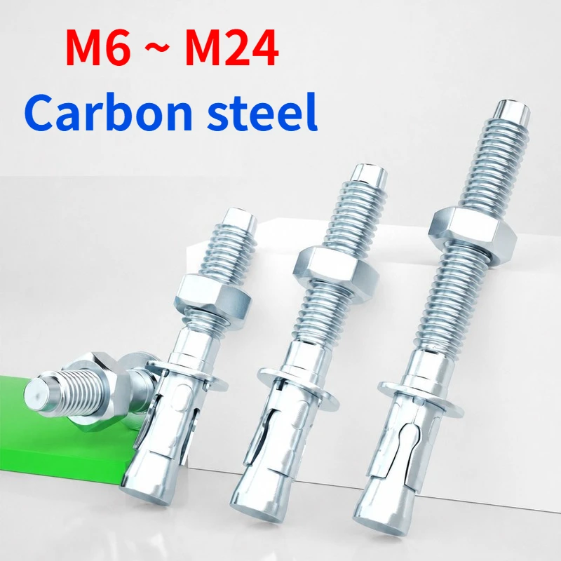 M6 M8 M10 M12 M14 M16 M18 M20 M24 Galvanised Carbon steel Expansion Screw Wedge Anchor Through Bolt Expansion Bolt