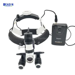 4X 5X 6X 6.5X Dental Headlight Loupes With High Brightness 5W Medical Surgical Dental Headlight KD-202A-6