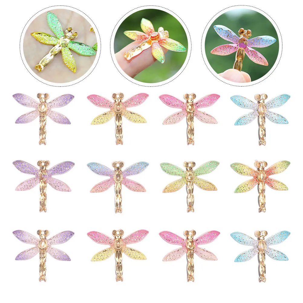 

24Pcs Jewelry Charms Insect Dragonfly Shape Decorative Pendants for DIY Bracelet Necklace Earrings Jewelry Supplies