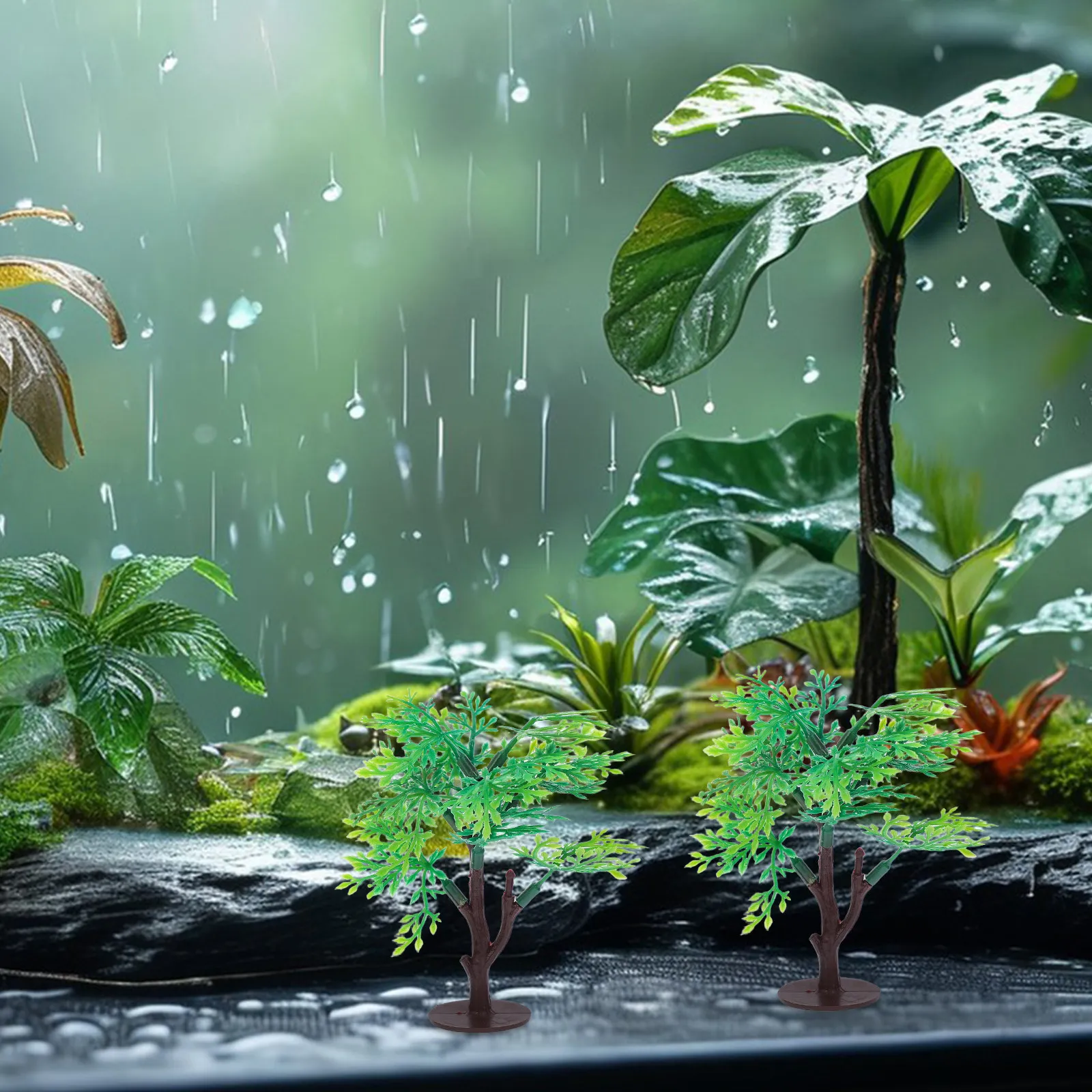 

10Pcs Micro Landscape Trees Artificial Greenery Plants for Scenic Layout Train Diorama Decoration Model Trees Scenery Model Tree