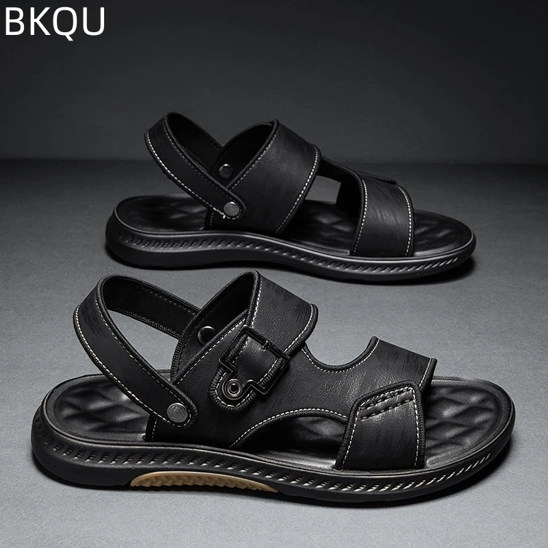 Men's Tendon Sole Sandals Casual Wear-resistant Non-slip Comfortable Breathable Fashion Round Toe Thick Bottom Summer Large Size