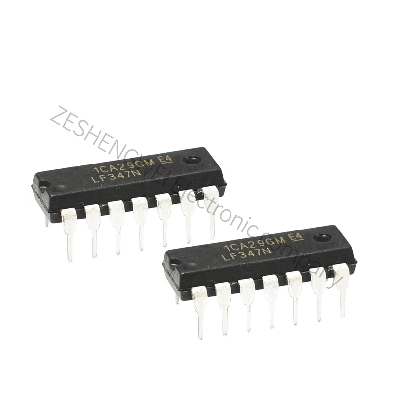 10PCS In-line LF347N LF347CN DIP-14 Imported Original Broadband JFET Input Four Op Amps