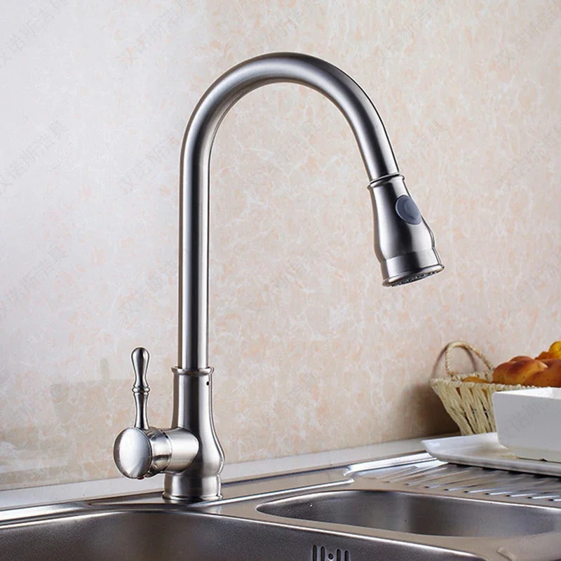 

kitchen Vidric Faucet Wholesale and Retail Promotion NEW Pull Out oil bubbed Pull Out basin Faucet Sink Mixer Tap Swivel Spout