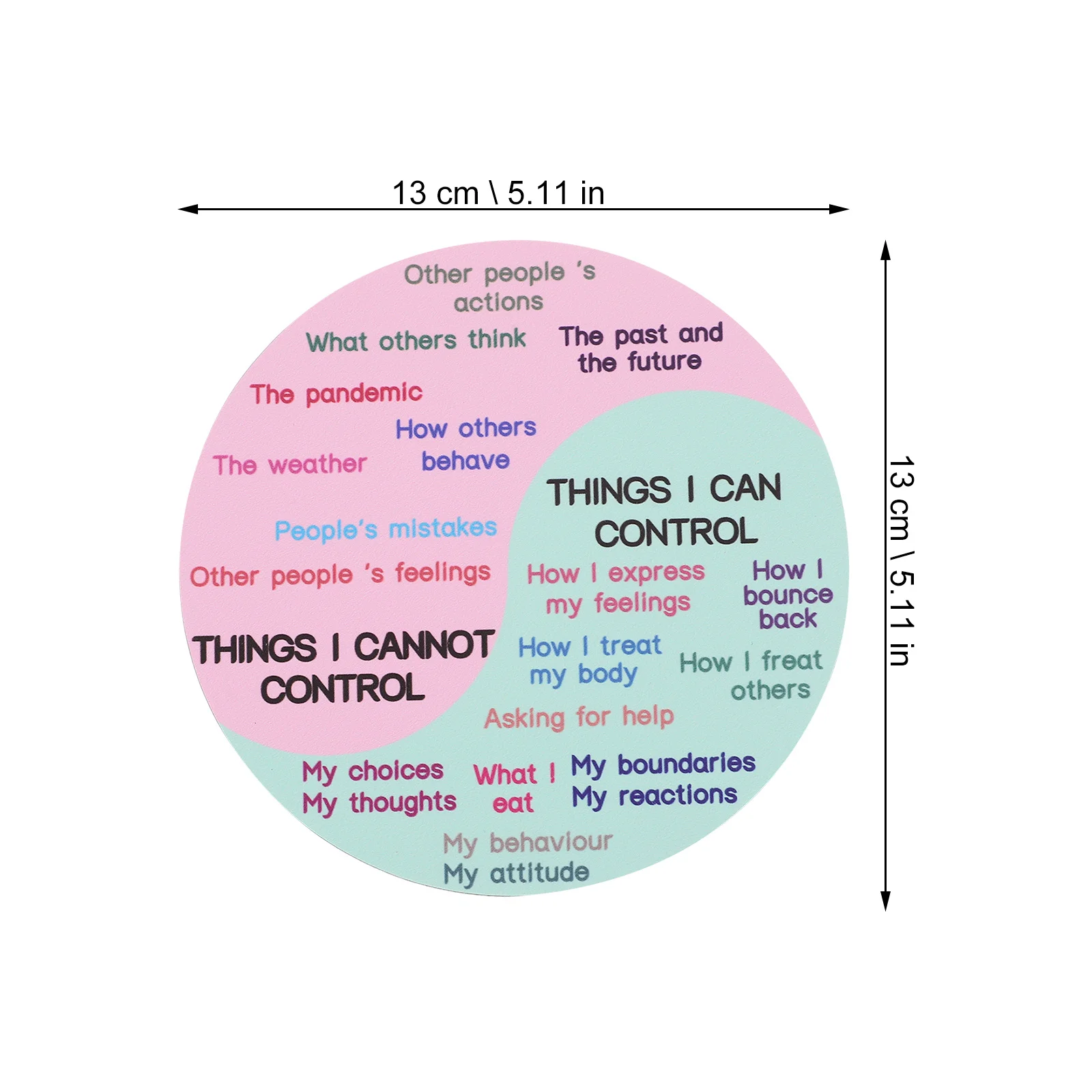 감정 차트 스티커 자석 PVC 고무 감정 바퀴 장식 노트북 냉장고 냉동고용 다채로운 동기부여 데칼