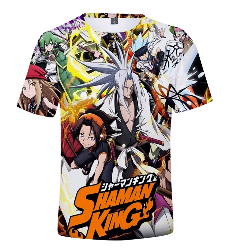 Shaman King YOU ASAKURA 3D Print Summer Preppy Style T-shirt Men/Women Street Clothes Youthful Novelty Harajuku Style Tees