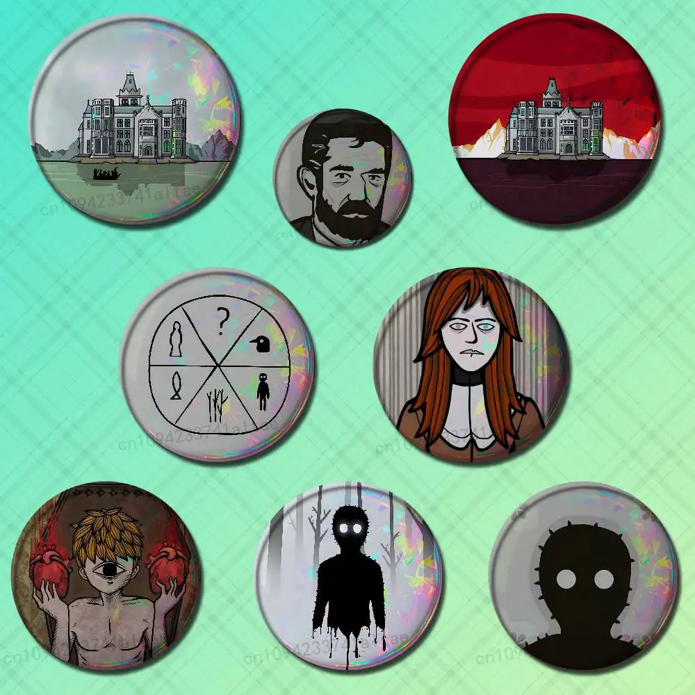 Game R-Rusty L-Lake Decryption Badges 25mm 32mm 44mm 58mm 75mm Cartoon Brooch Pins Backpack Hat Accessories Lover Gifts