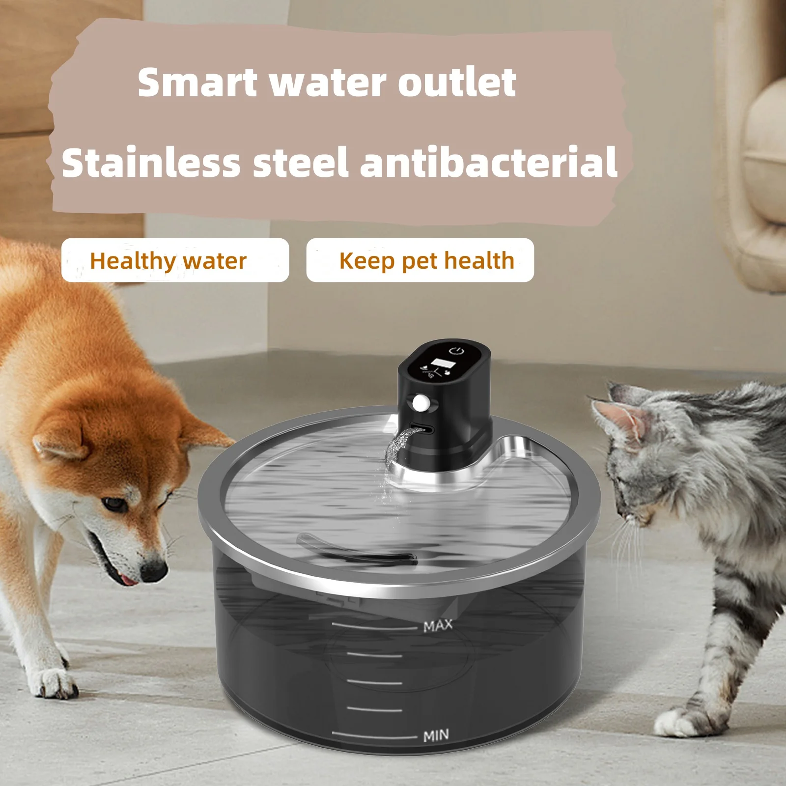 3L Wireless Cat Water Fountain Sensor Water Level Window Drinking Fountain For Cats Dog Drinker Pet Water Dispenser Accessories