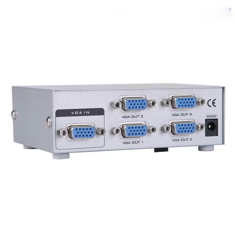VGA Splitter One Into Two Computer Monitor Projector Screen Divider One In Two Out 1 Into 2 1 Into 4 Display the Same